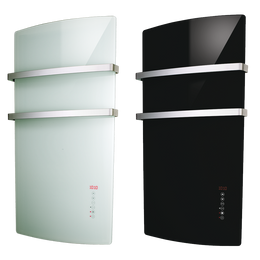 DEVA Radiateur Sèche-Serviettes Soufflant Avec Façade En Verre Et Soufflerie