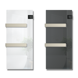 SILK Radiateur sèche-serviettes avec surface en verre 750W